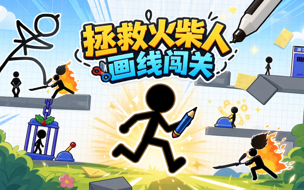 拯救火柴人画线闯关