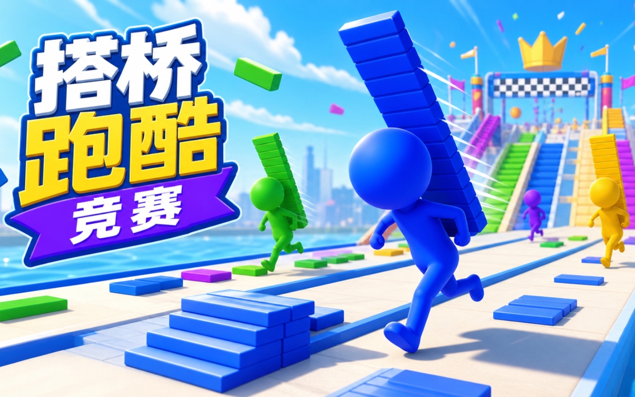搭桥跑酷竞赛