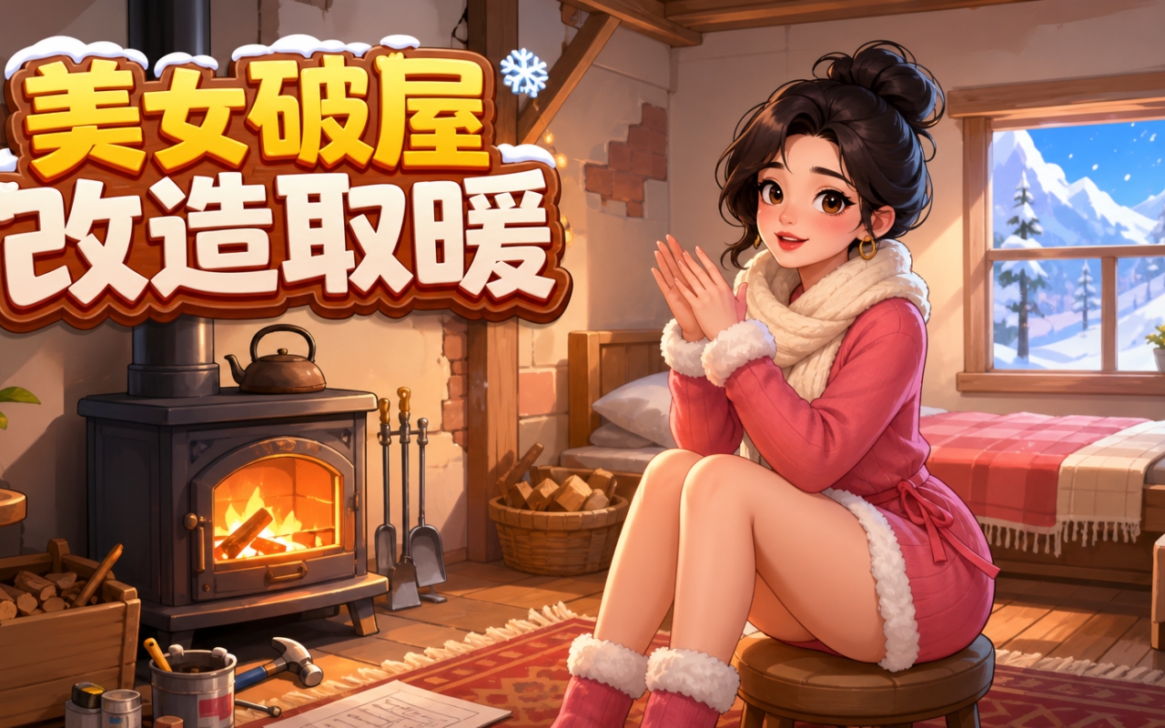 美女破屋改造取暖