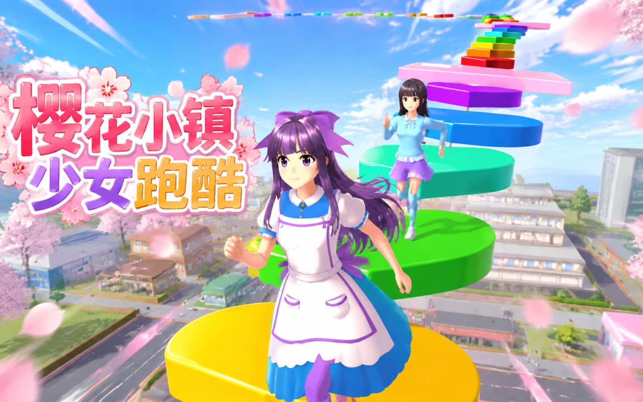 樱花小镇少女跑酷