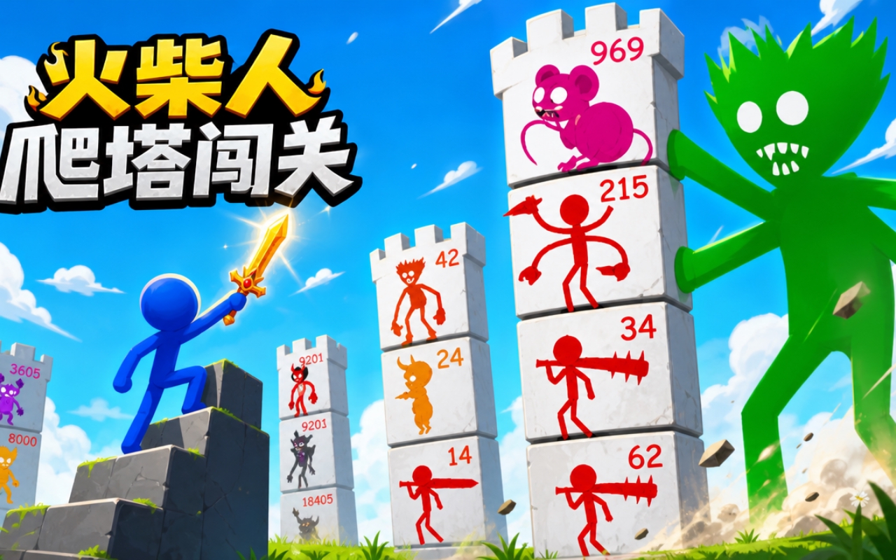 火柴人爬塔闯关