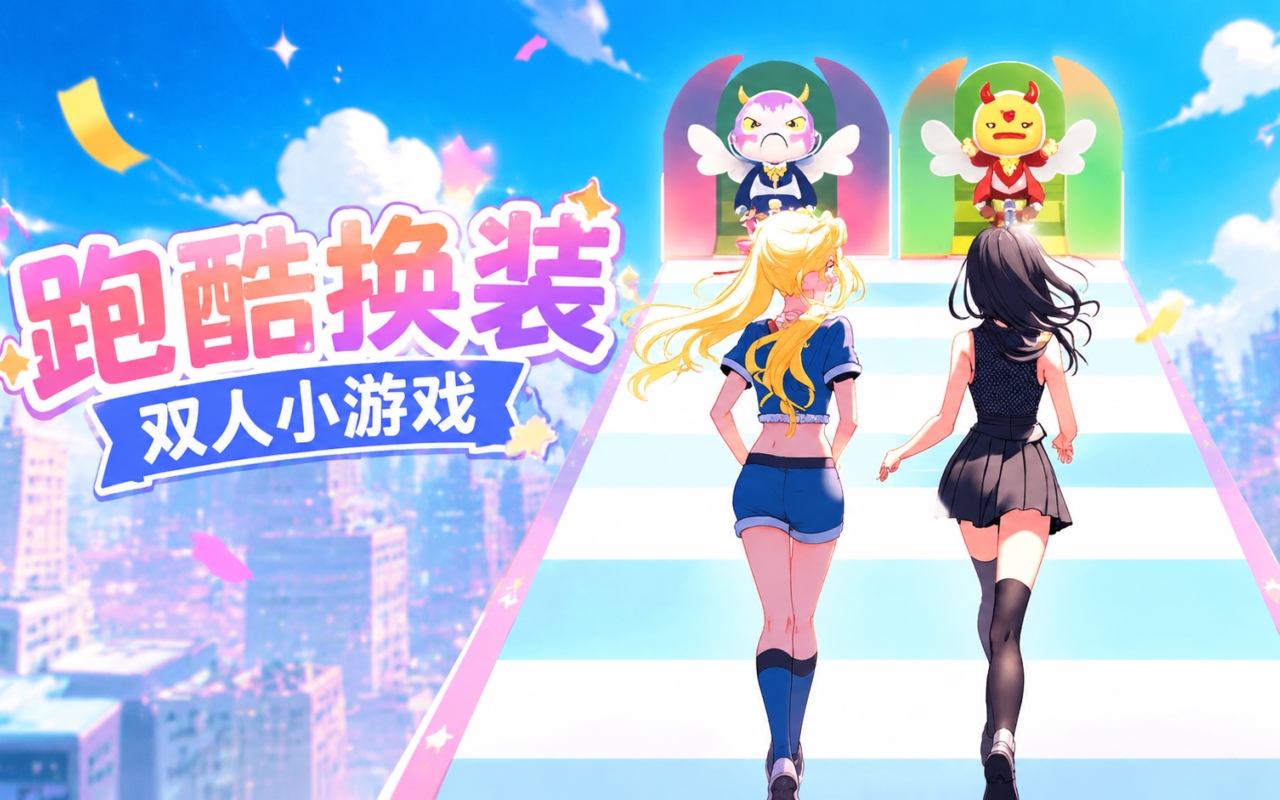 跑酷换装双人小游戏