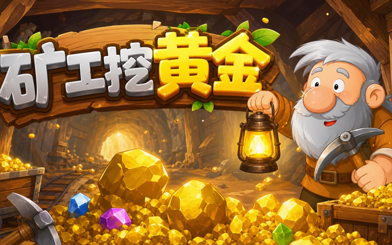 矿工挖黄金