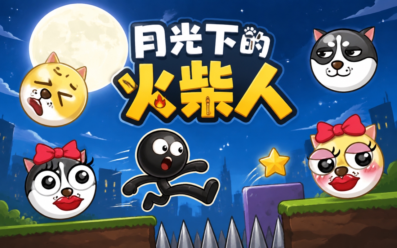 月光下的火柴人