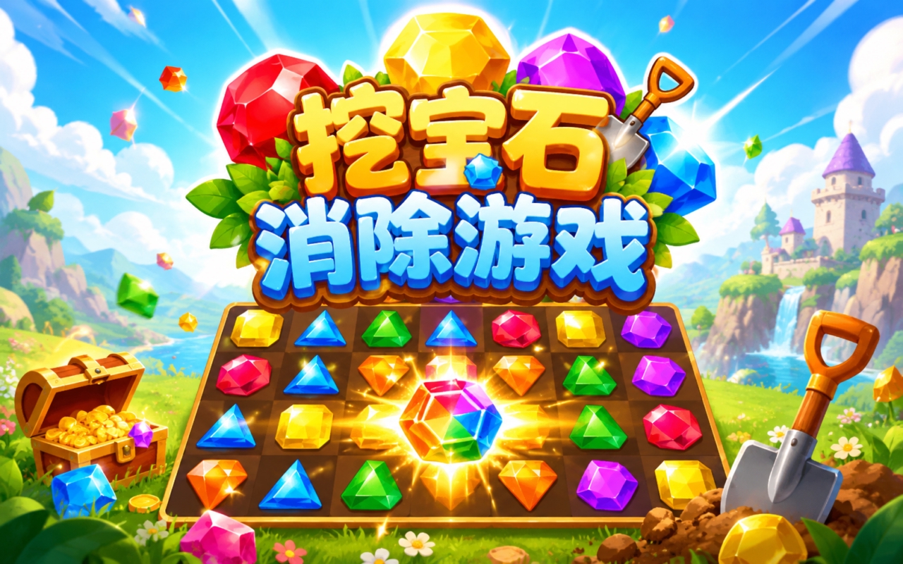 挖宝石消除游戏