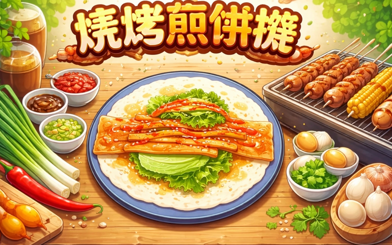烧烤煎饼摊