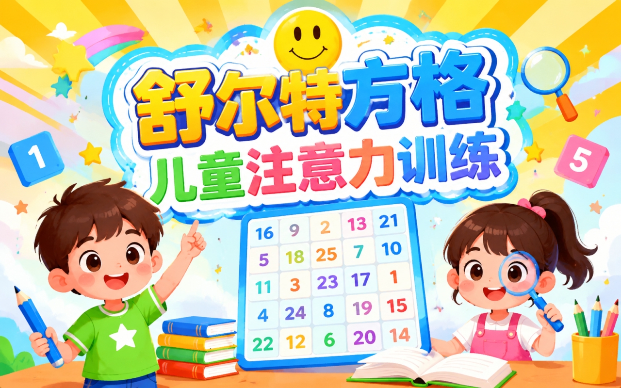 舒尔特方格儿童注意力训练