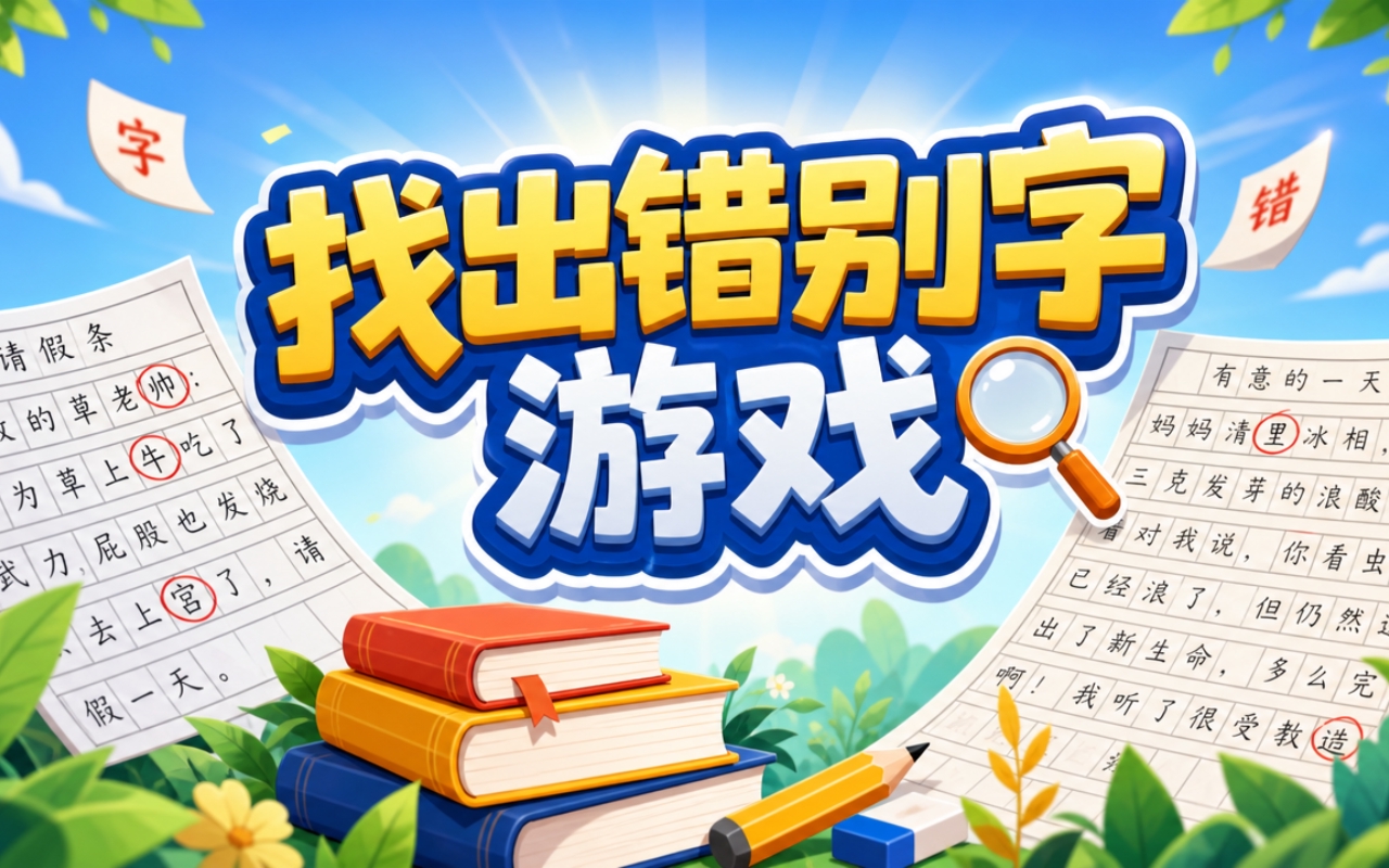 找出错别字游戏