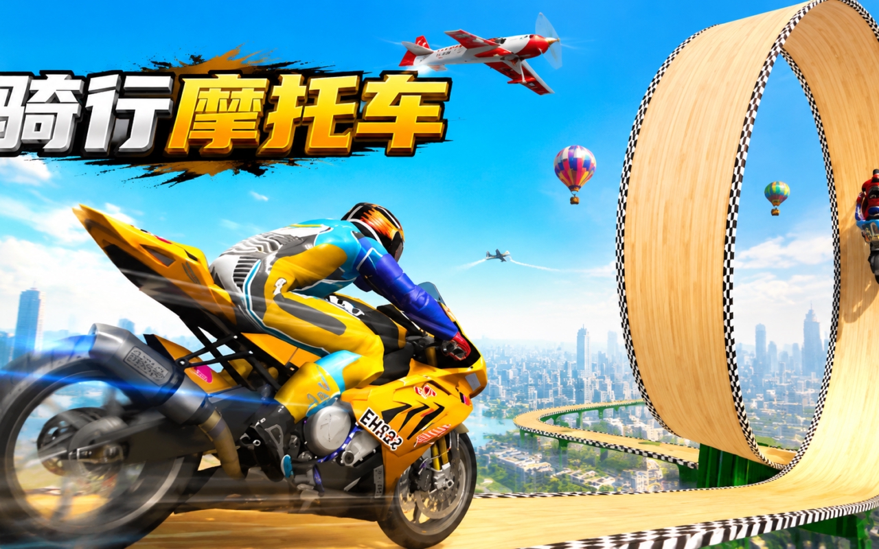 骑行摩托车