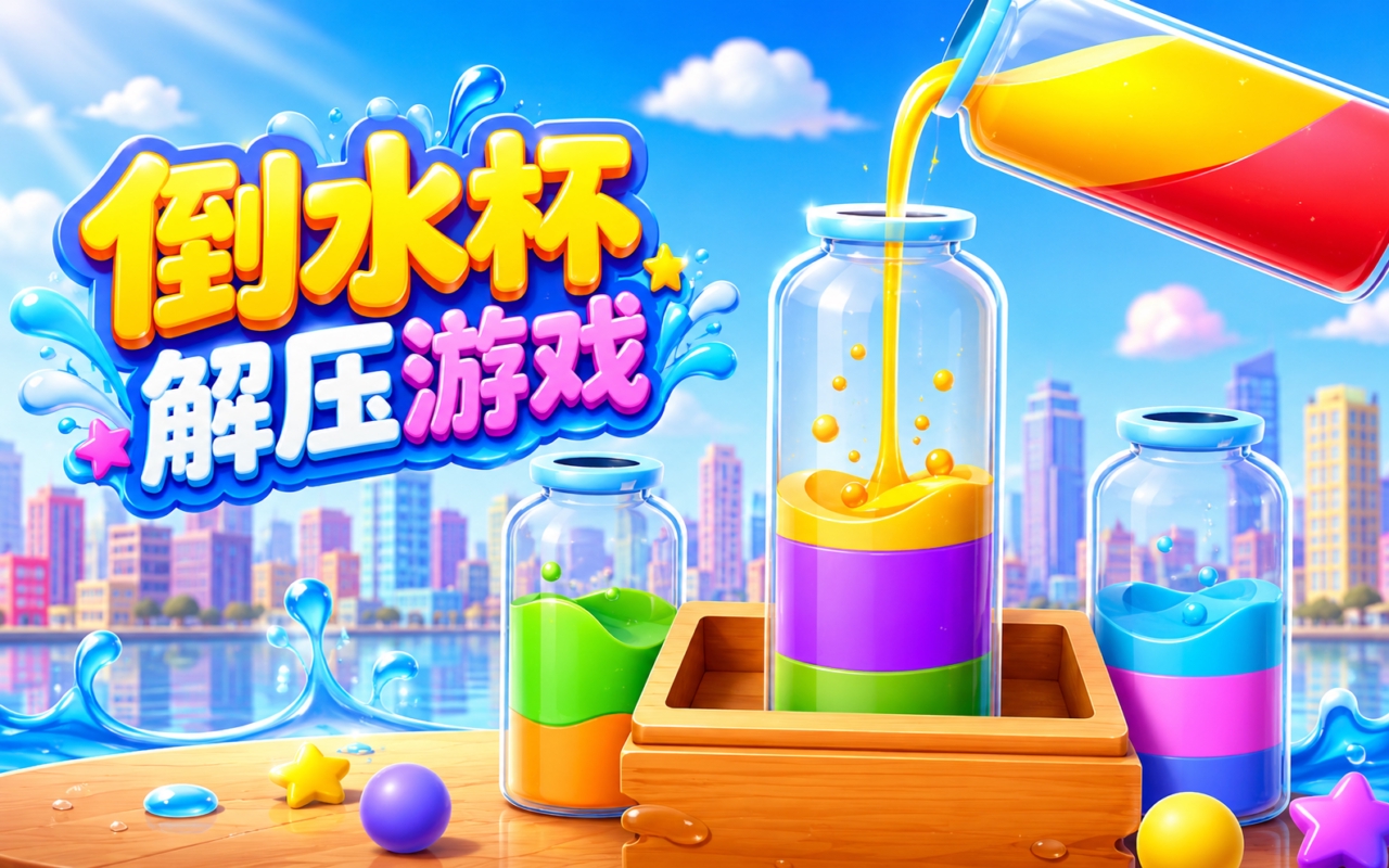 倒水杯解压游戏