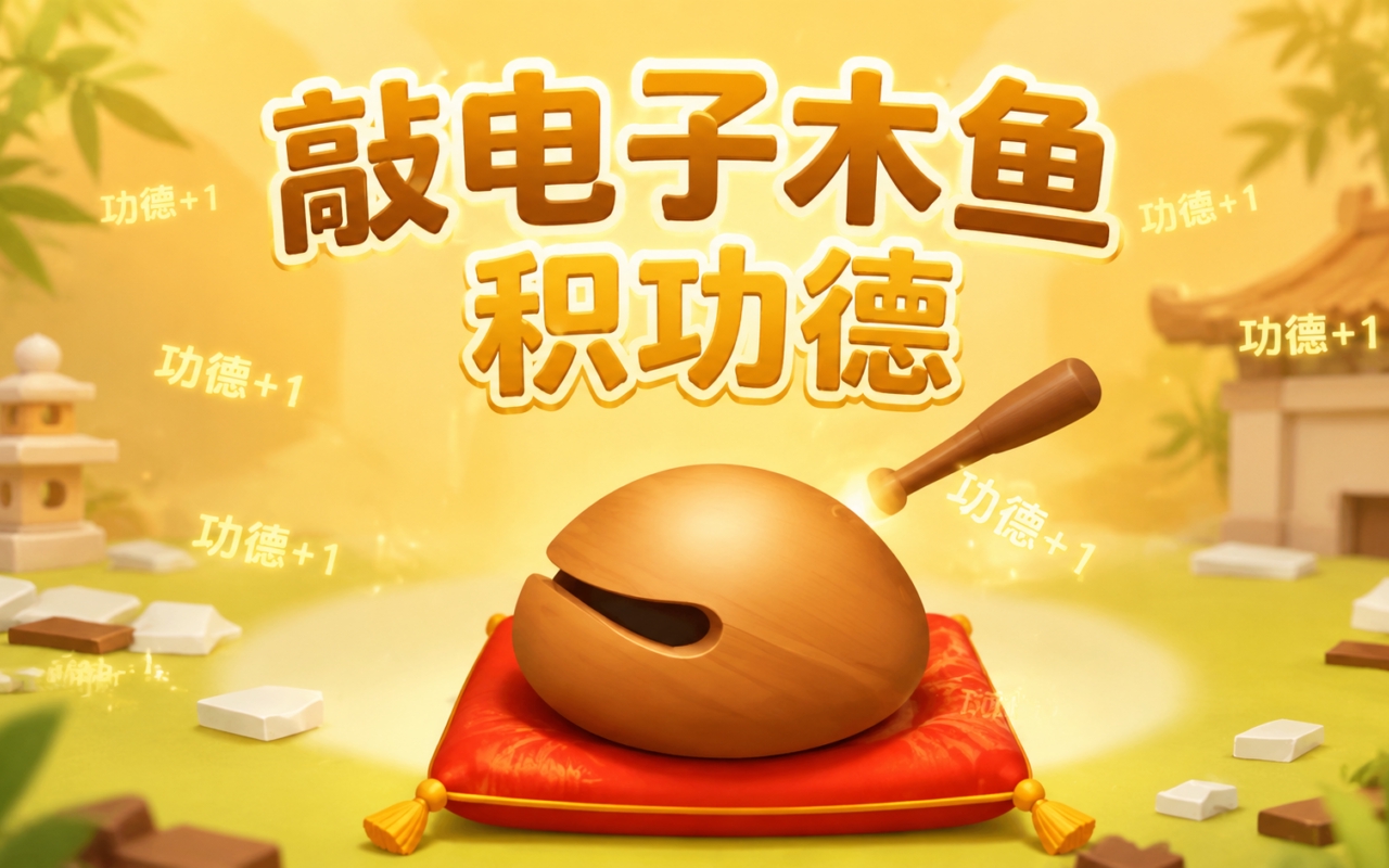 敲电子木鱼积功德
