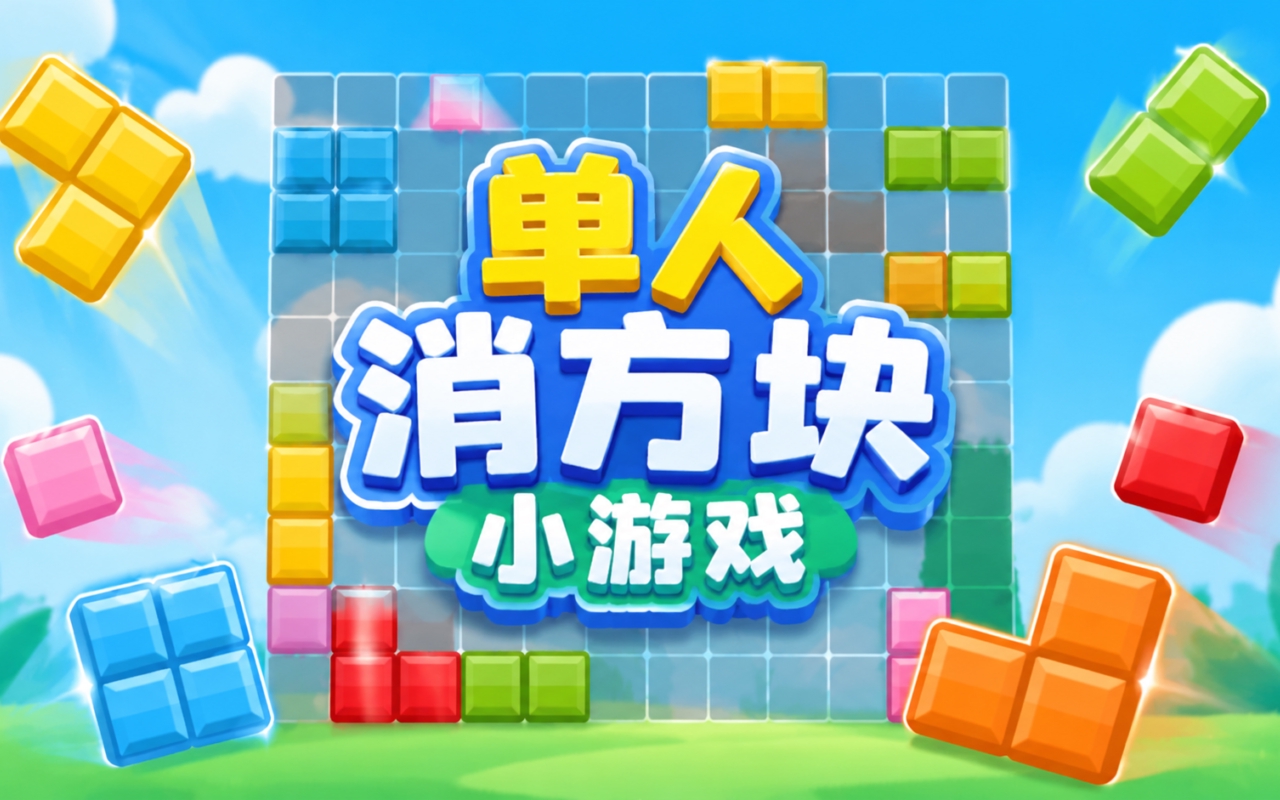单人消方块小游戏