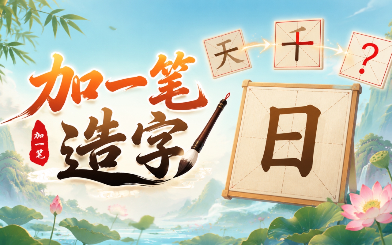 加一笔造字