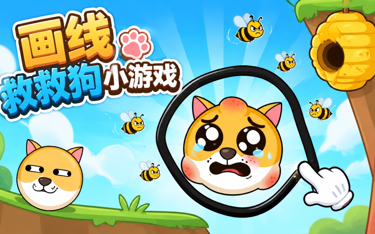 画线救救狗小游戏