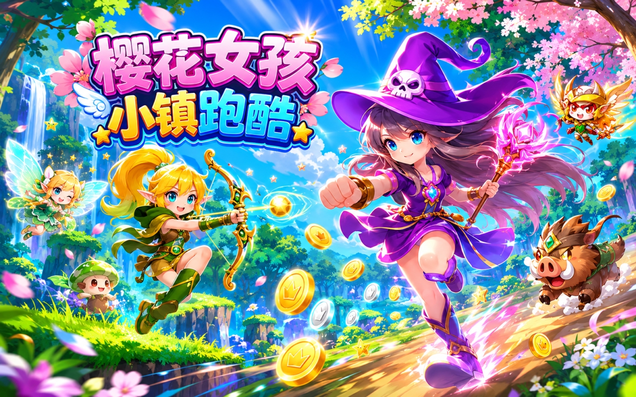 樱花女孩小镇跑酷
