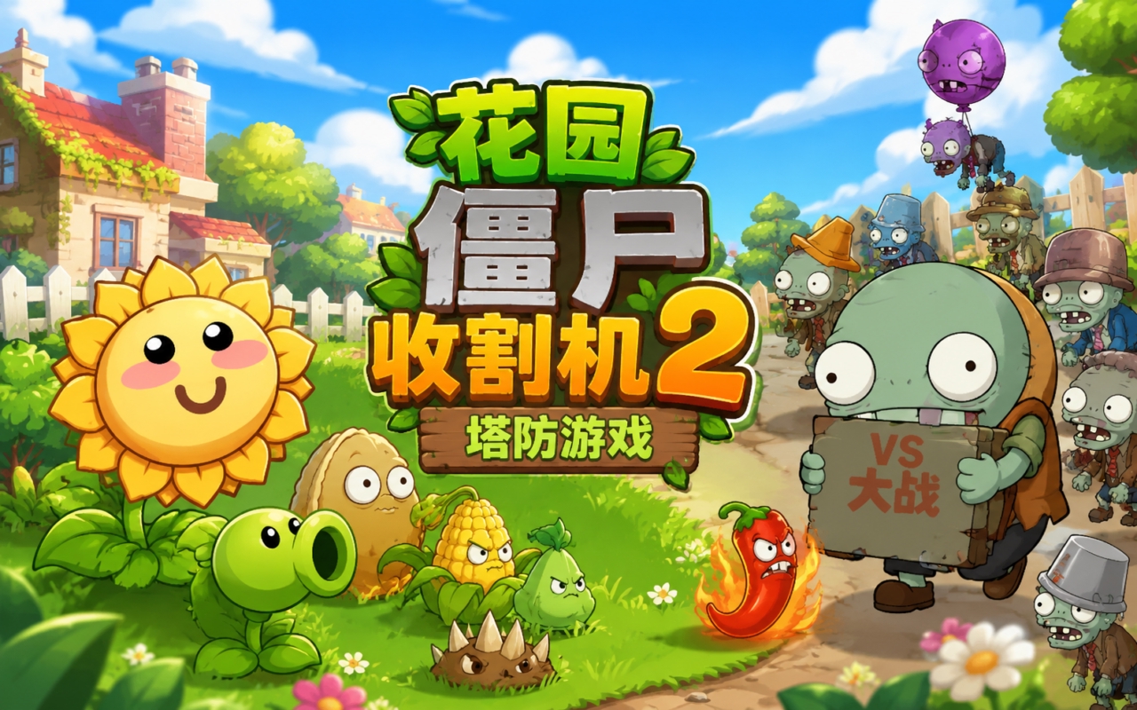 花园僵尸收割机2塔防游戏