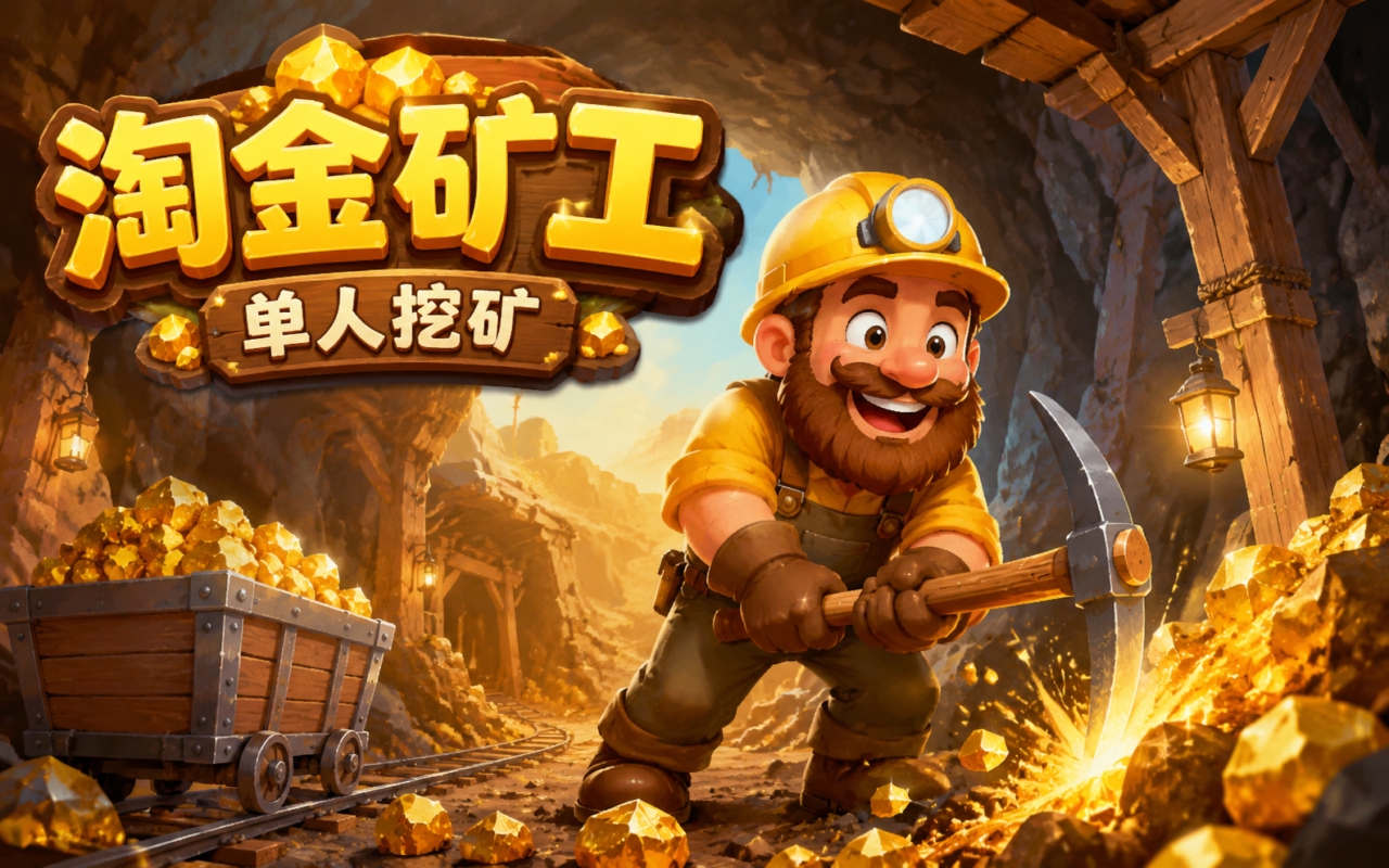 淘金矿工单人挖矿