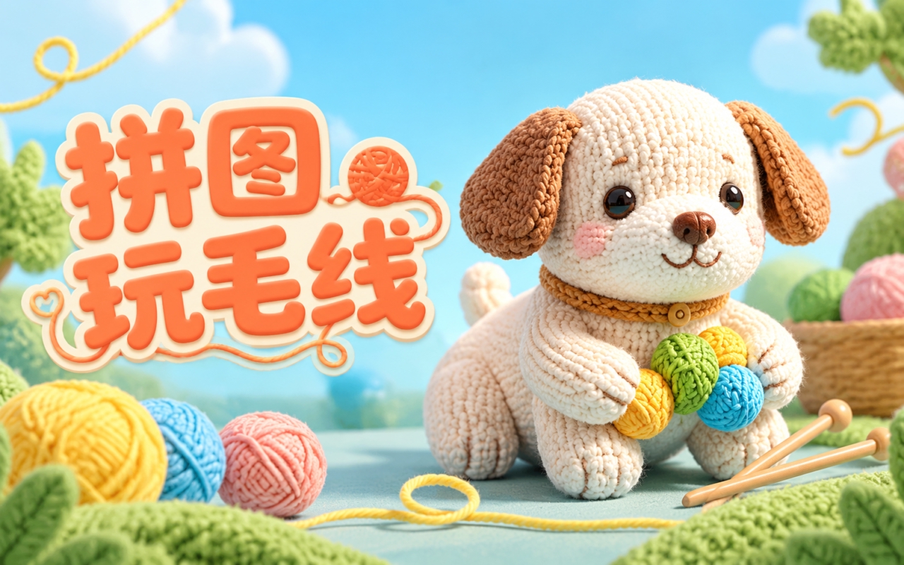 拼图玩毛线