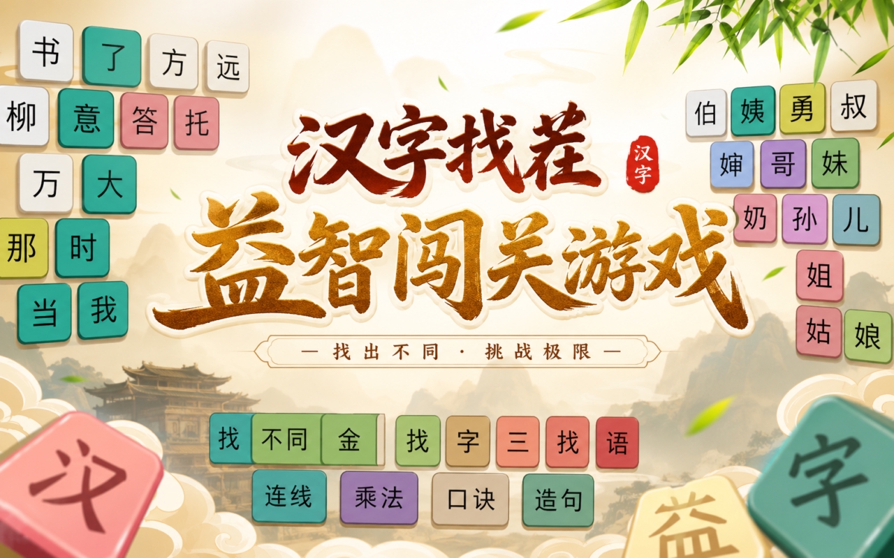 汉字找茬益智闯关游戏