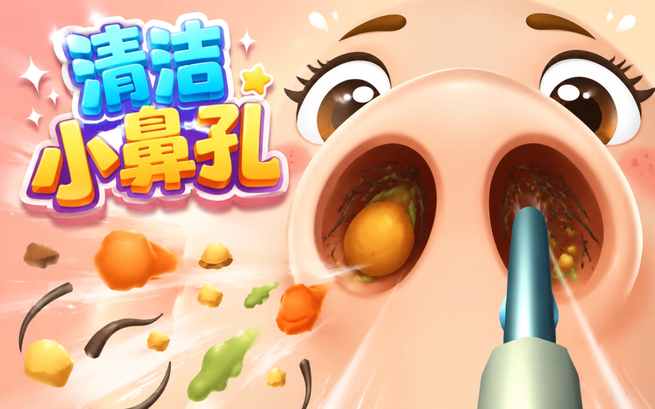 清洁小鼻孔