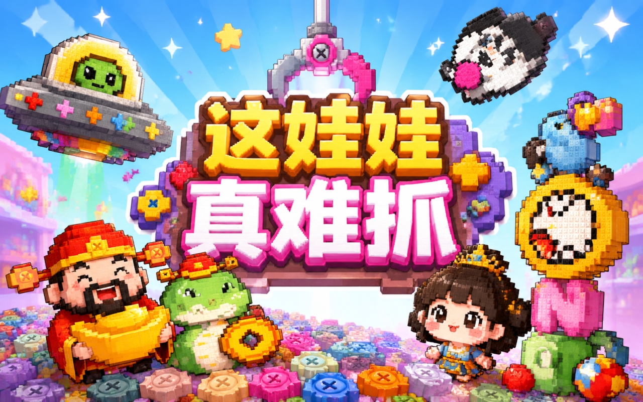 这娃娃真难抓
