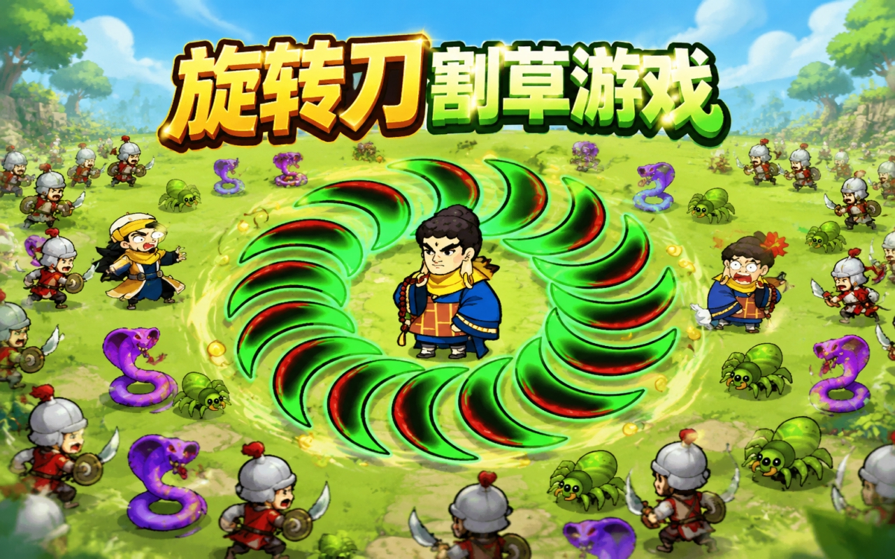 旋转刀割草游戏