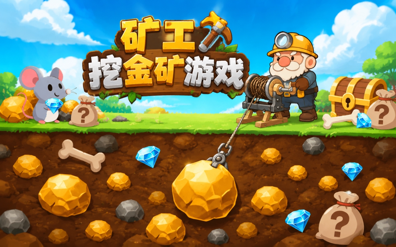 矿工挖金矿游戏