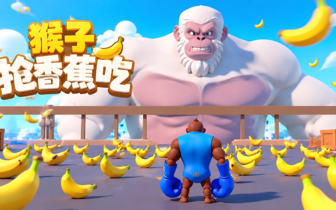 猴子抢香蕉吃