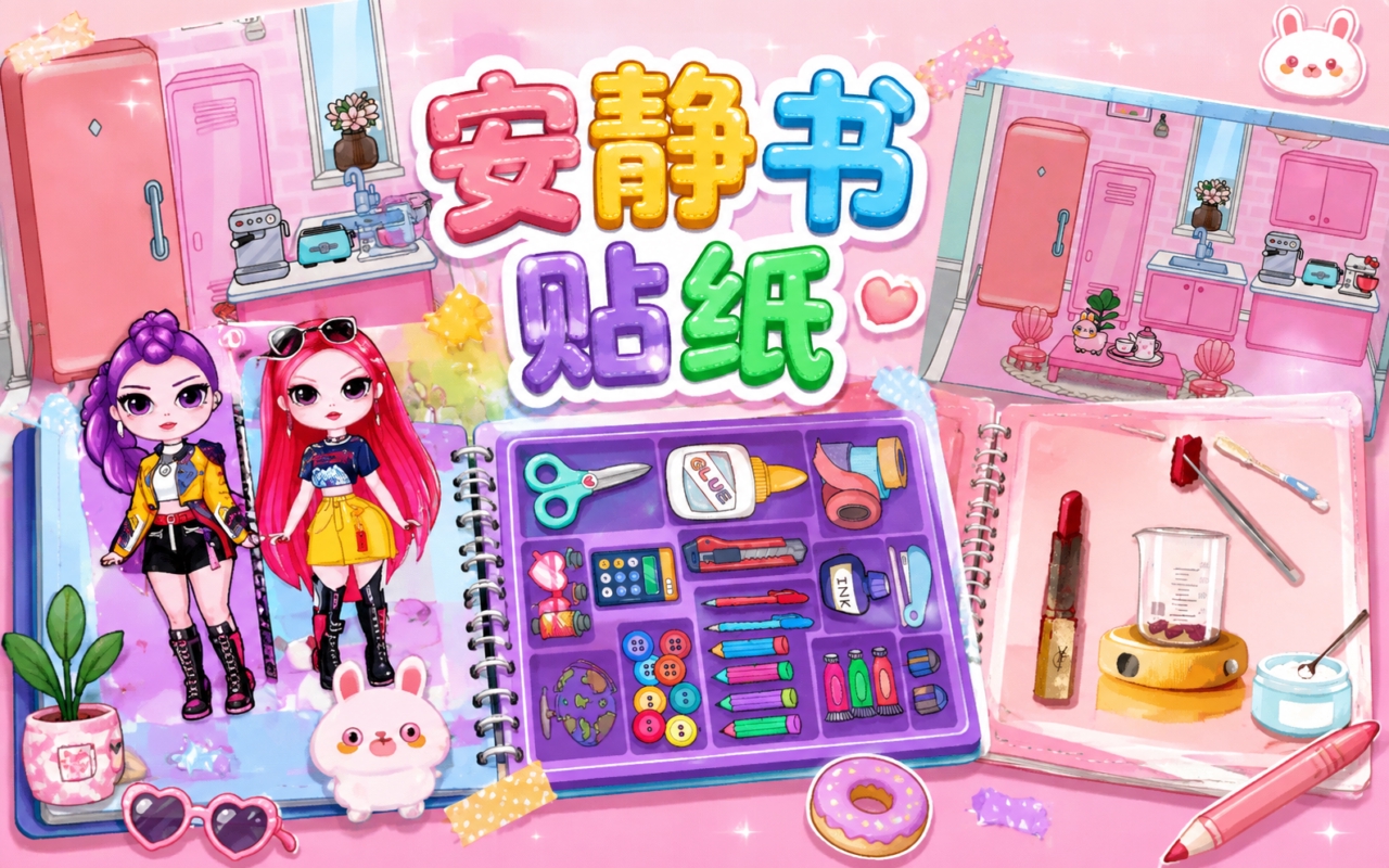 安静书贴纸