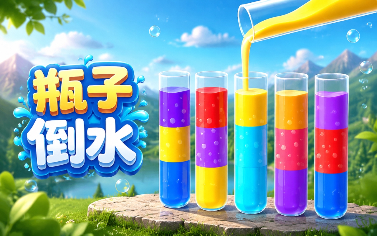瓶子倒水