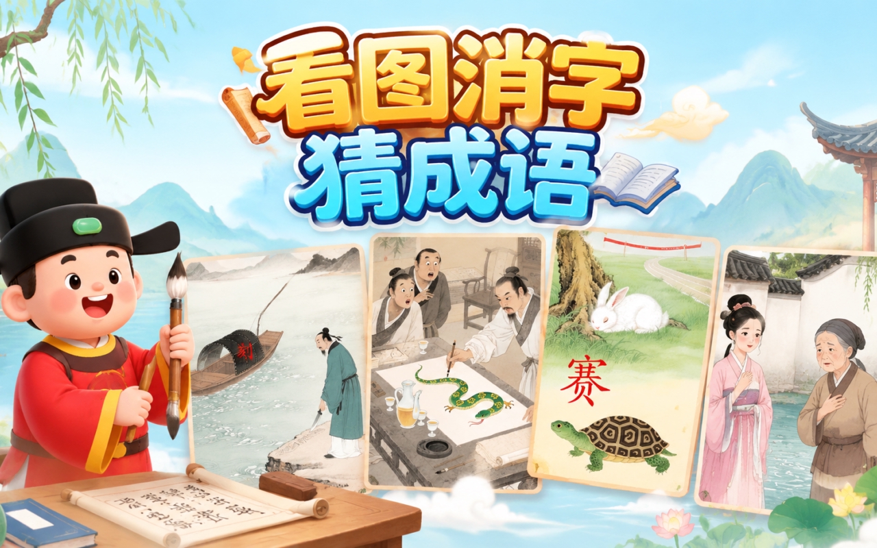 看图消字猜成语