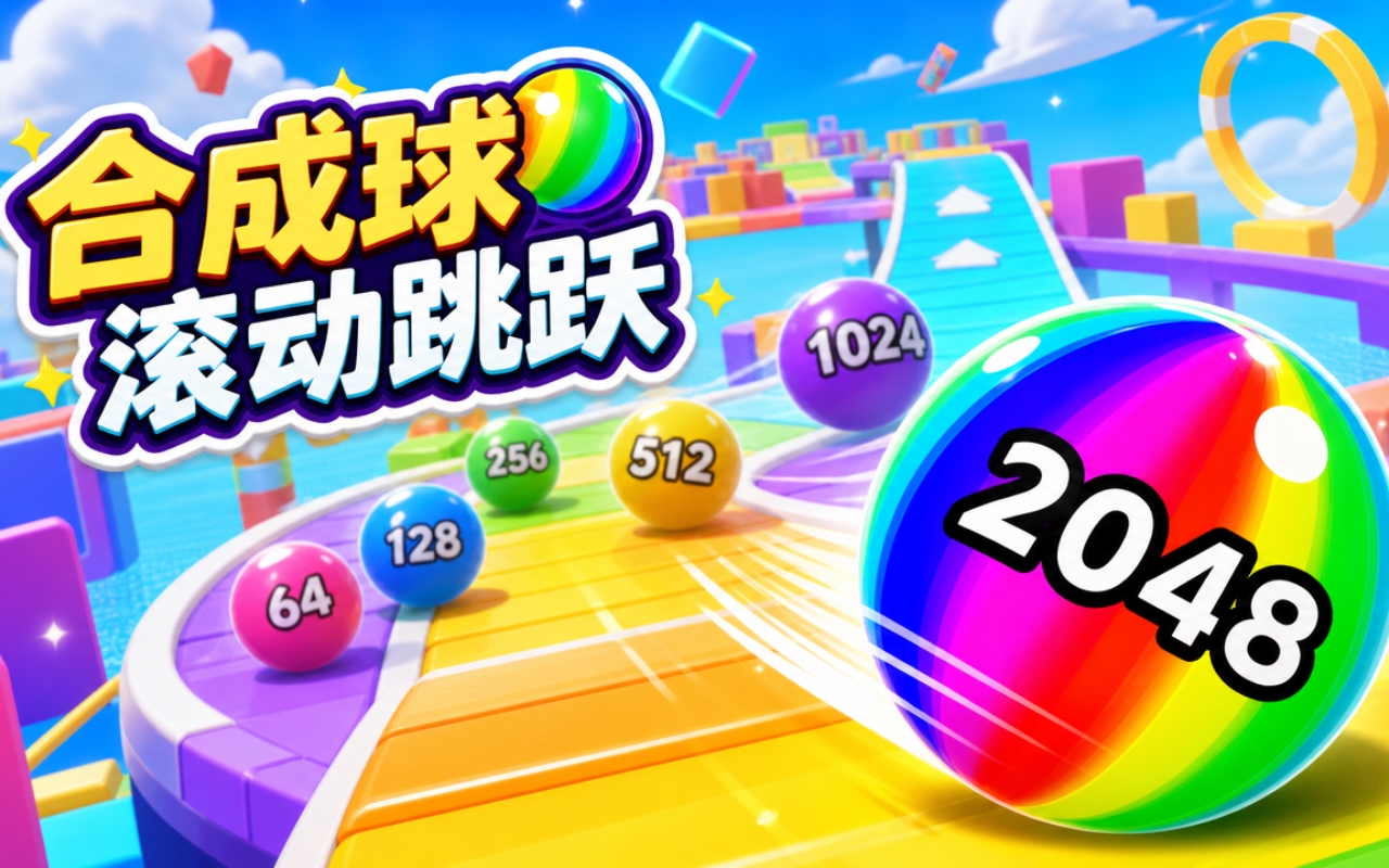 合成球滚动跳跃
