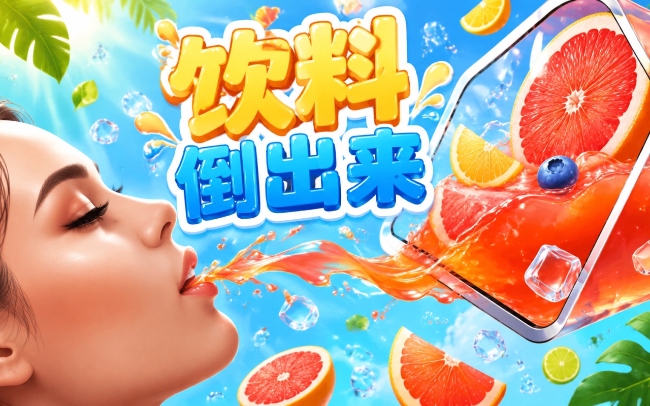 饮料倒出来