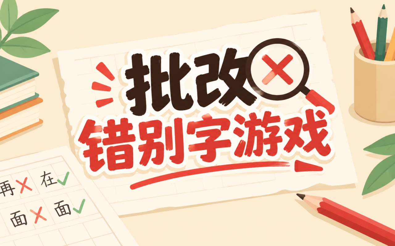 批改错别字游戏