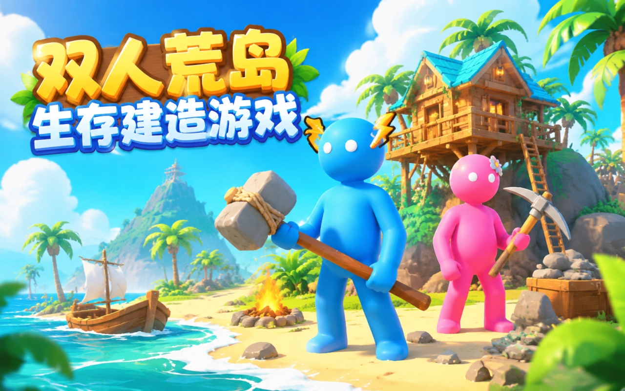 双人荒岛生存建造游戏
