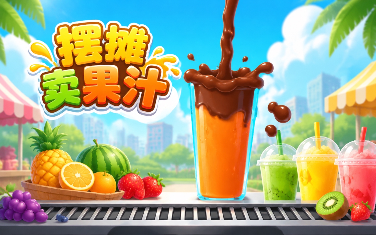 摆摊卖果汁