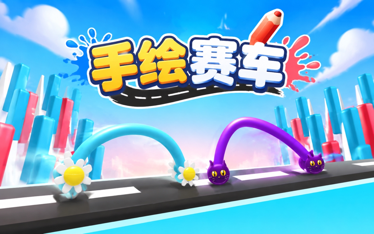 手绘赛车
