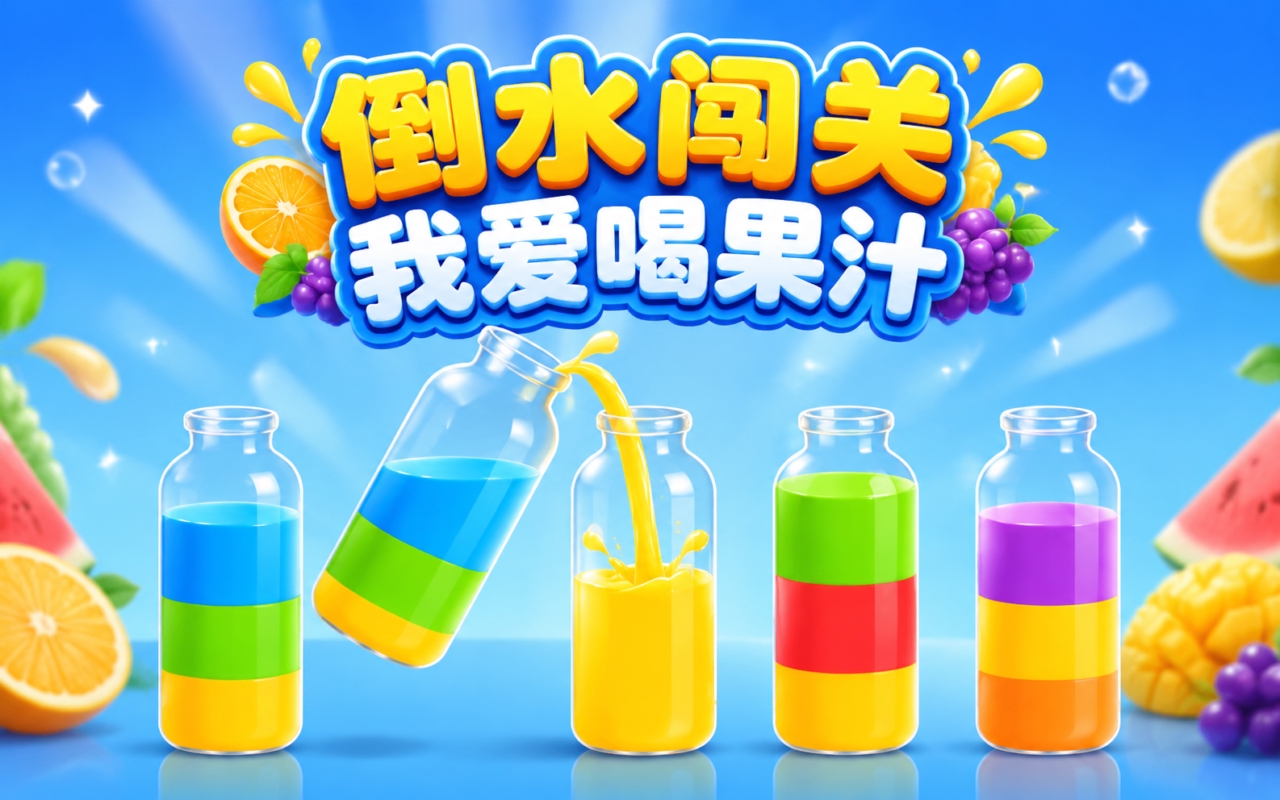 倒水闯关我爱喝果汁