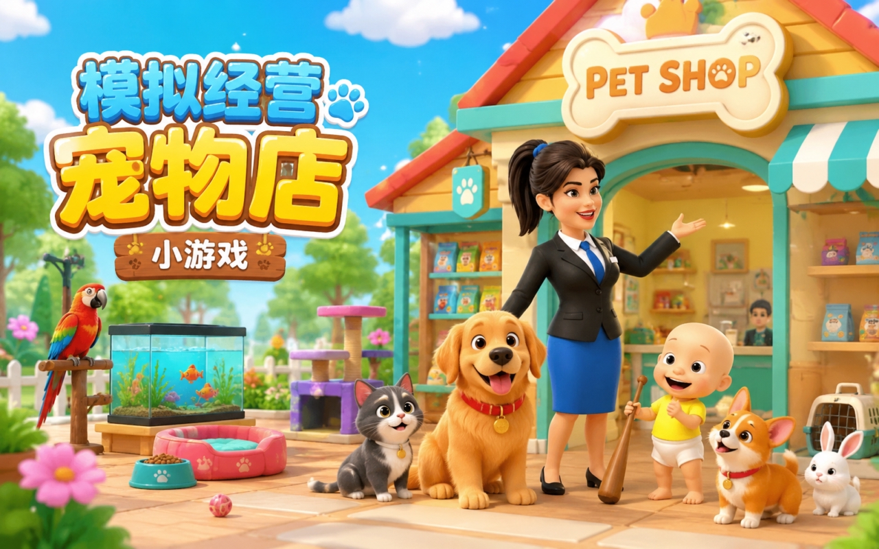 模拟经营宠物店小游戏