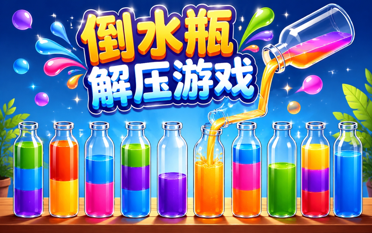 倒水瓶解压游戏
