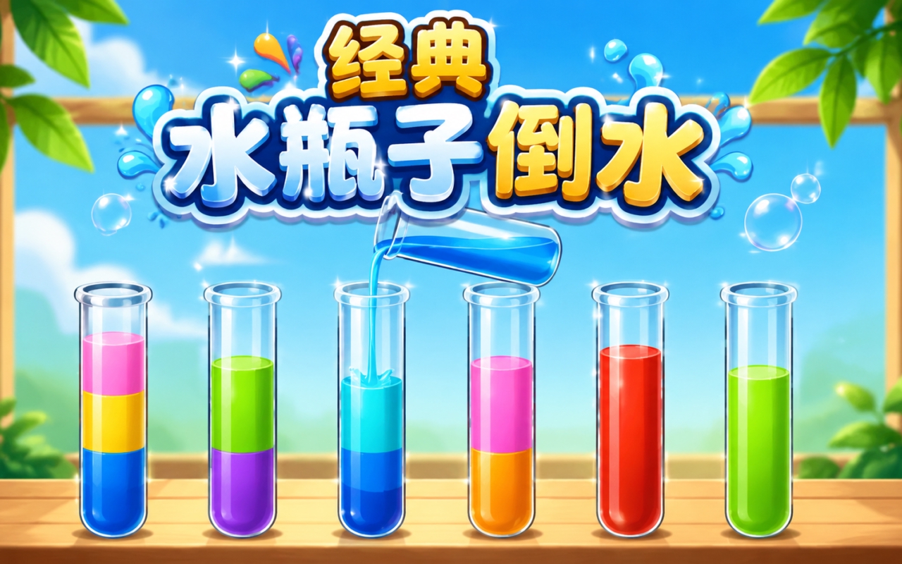 经典水瓶子倒水