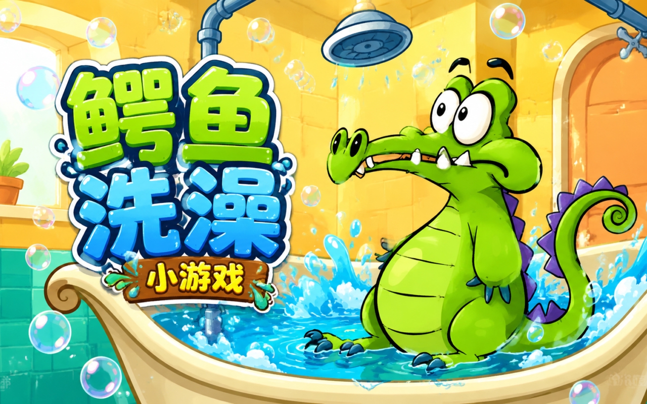 鳄鱼洗澡小游戏