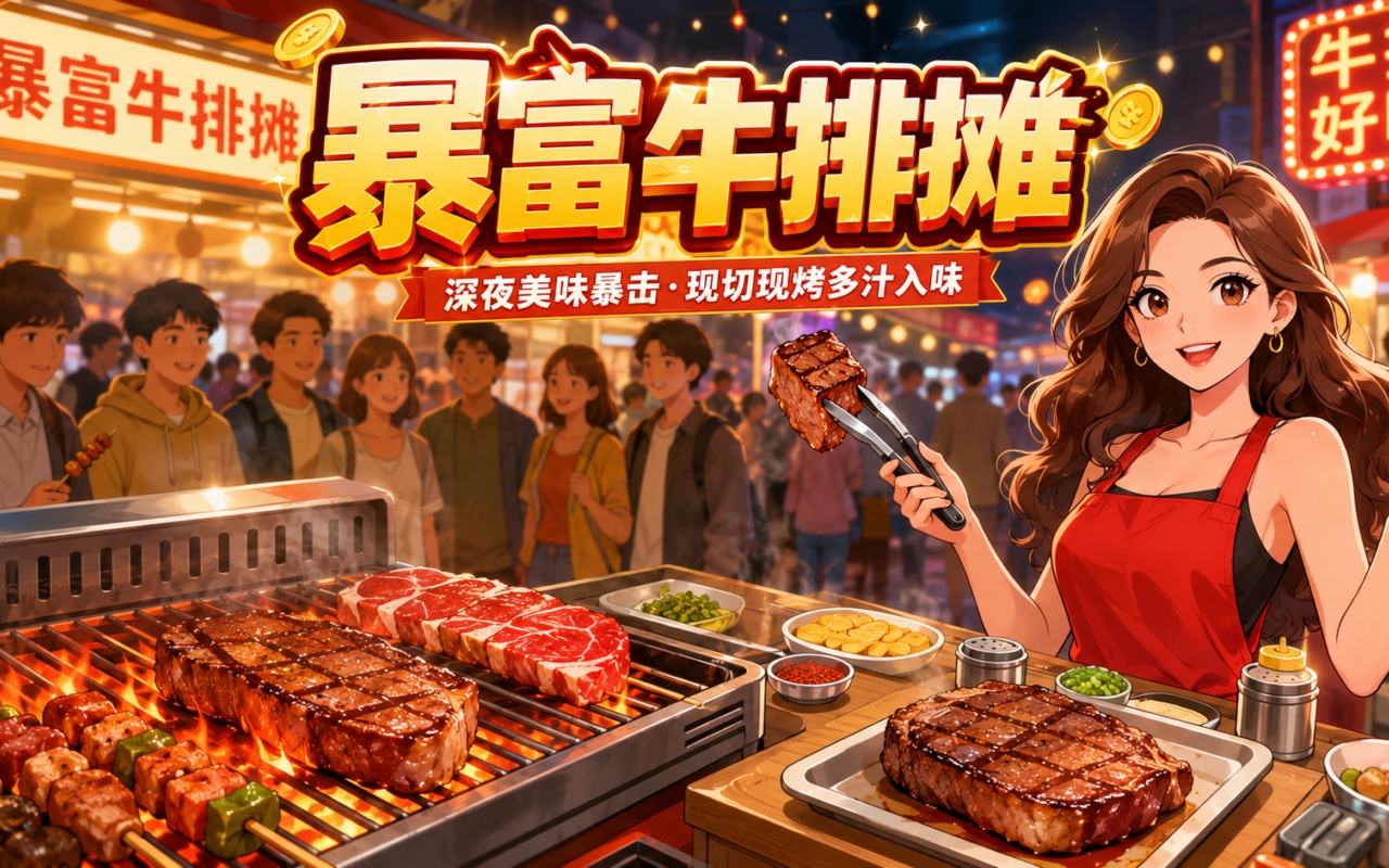 暴富牛排摊