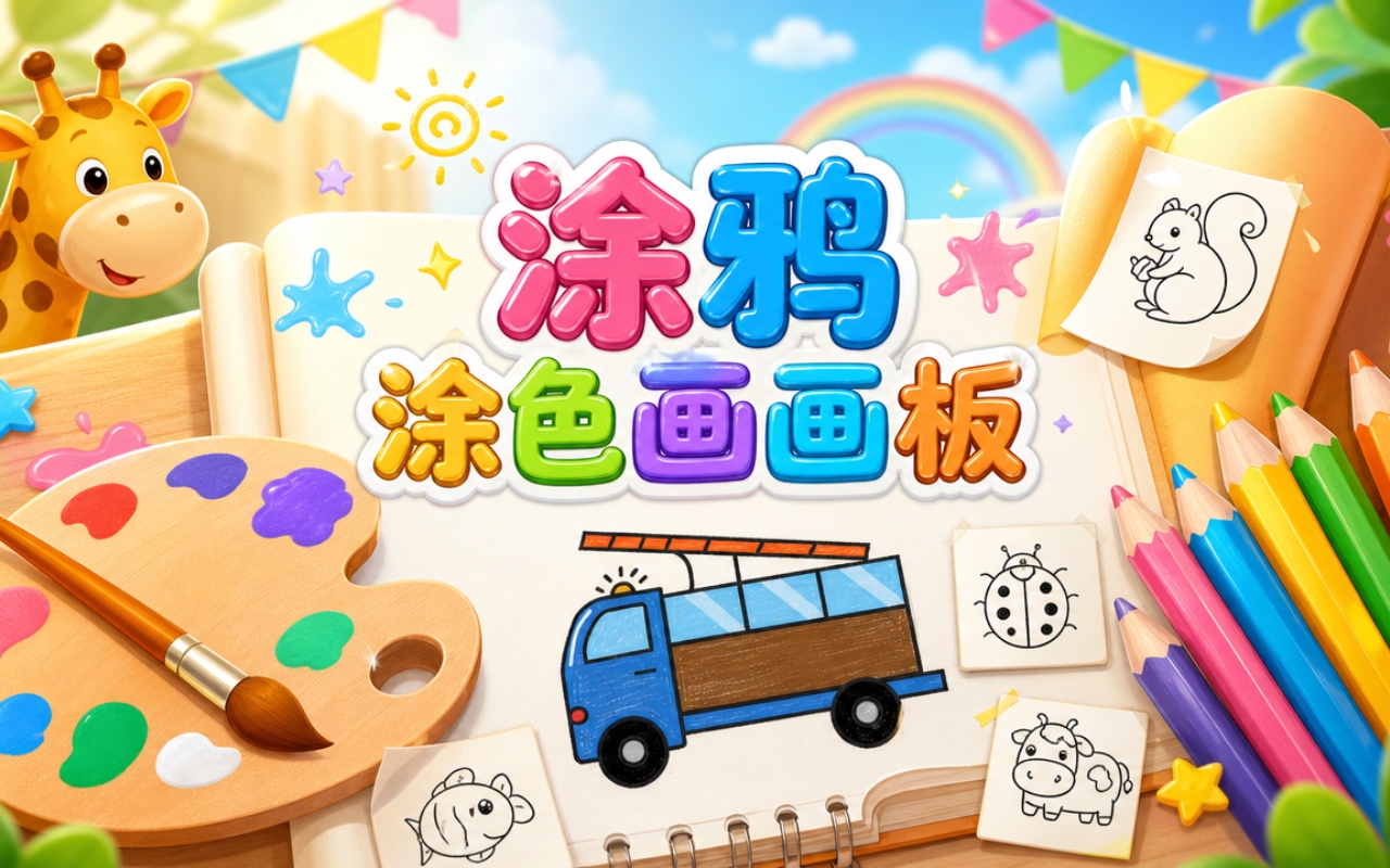 涂鸦涂色画画板