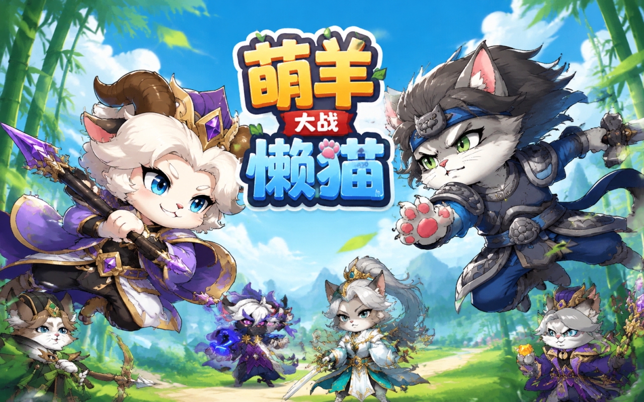 萌羊大战懒猫