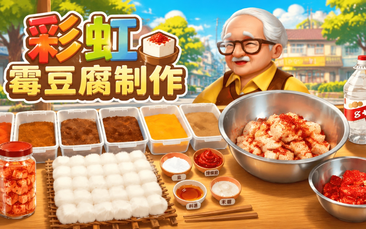 彩虹霉豆腐制作