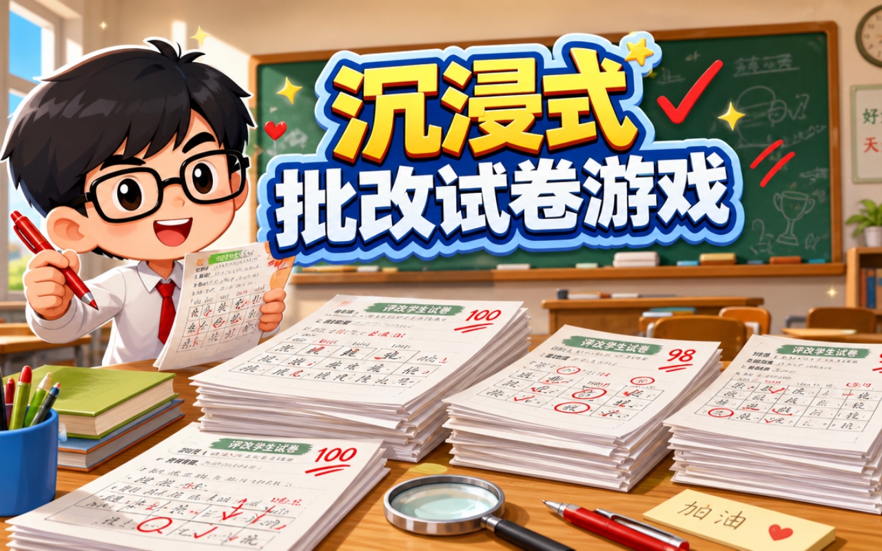 沉浸式批改试卷游戏