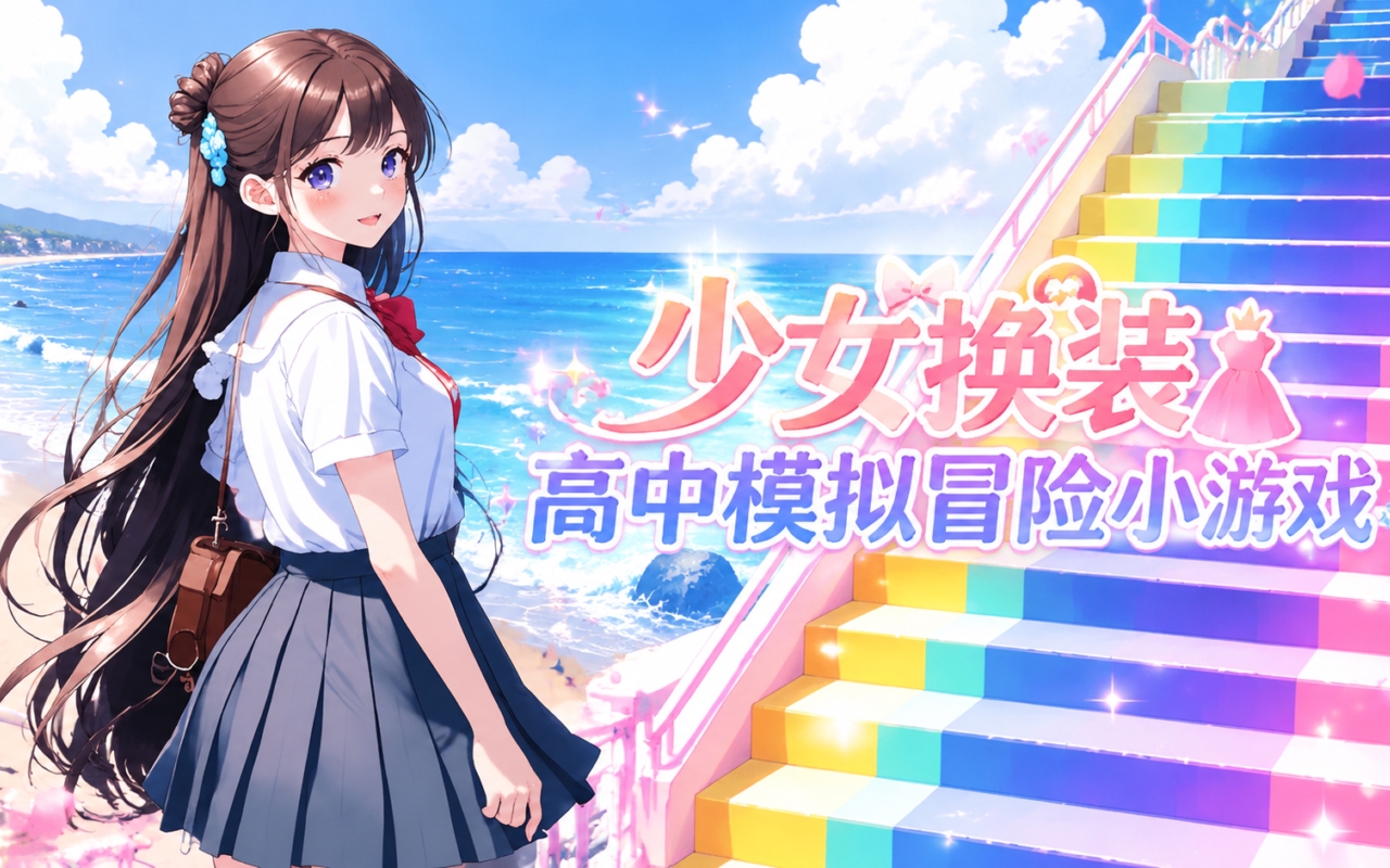少女换装高中模拟冒险小游戏