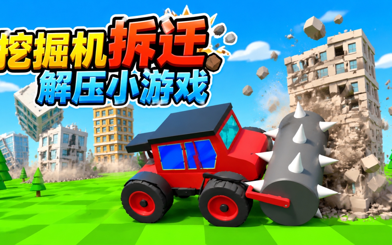 挖掘机拆迁解压小游戏