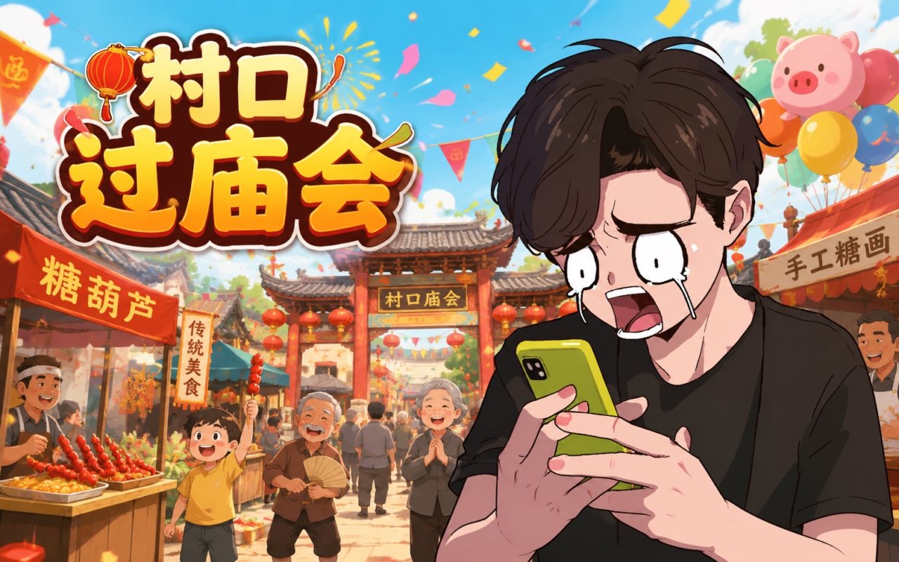 村口过庙会